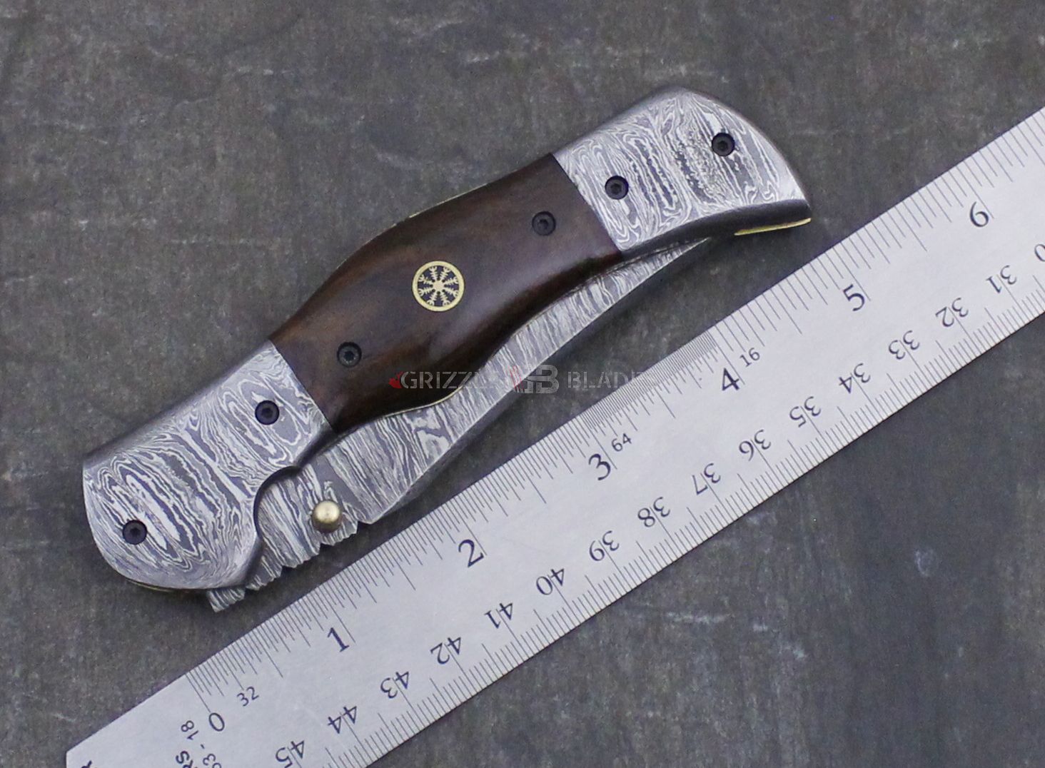 Artisan Crafted Damascus Steel Mini Folding Pocket Knife