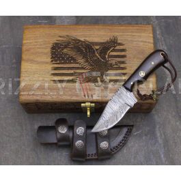 Premium Damascus Steel Deer Skinning Knife - 7 Inch Drop Point Blade main image 0