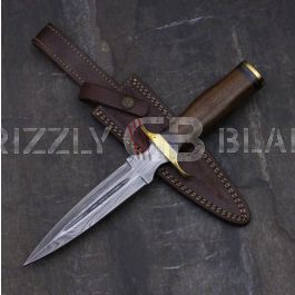 Buy Damascus Steel Custom Handmade Hunting Dagger Knife 12 Inches B2 B ...