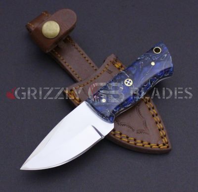 D2 Steel Custom Handmade Hunting Skinning Knife 6" BLUE