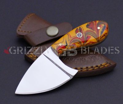 D2 Steel Custom Handmade Hunting Skinning Knife 5" YELLOW