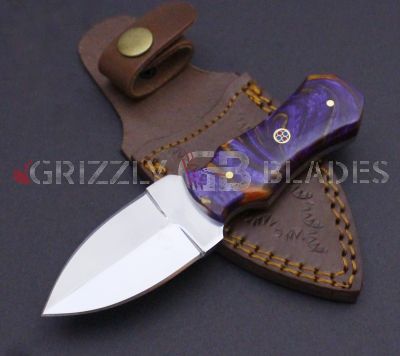 D2 Steel CUSTOM HANDMADE HUNTING DAGGER knife 6" purple