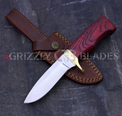 D2 Steel Custom Handmade Hunting Skinning Knife 9" - RED