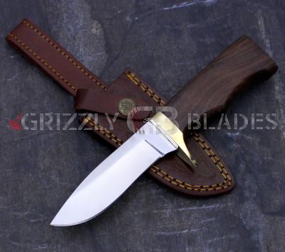 D2 Steel Custom Handmade Hunting Skinning Knife 9" - BROWN