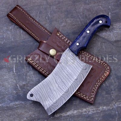 DAMASCUS STEEL CUSTOM HANDMADE CLEAVER 10"