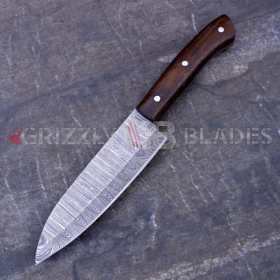 DAMASCUS STEEL CUSTOM HANDMADE KITCHEN KNIFE 10"