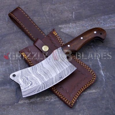 DAMASCUS STEEL CUSTOM HANDMADE CLEAVER 10"