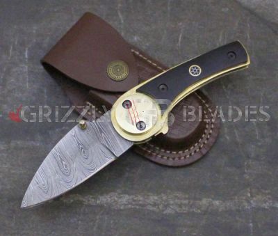 DAMASCUS STEEL CUSTOM HANDMADE FOLDING/POCKET Knife 7.5" F