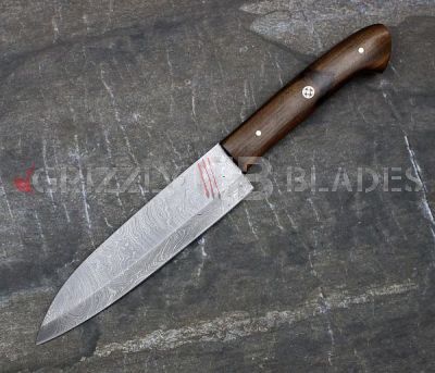  DAMASCUS STEEL CUSTOM Handmade KITCHEN CHEF KNIFE 10" A
