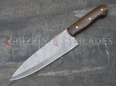 Damascus Steel Custom Handmade Kitchen Chef Knife 13.5" A
