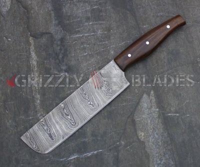 Damascus Steel Custom Handmade Kitchen Vegetable Chef Knife 12"