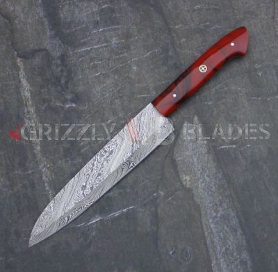 Damascus Steel Custom Handmade Kitchen Chef Knife 13" B