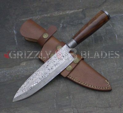 Damascus Steel Custom Handmade Kitchen Chef Knife 12.5"