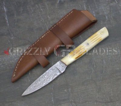 DAMASCUS STEEL CUSTOM Handmade KITCHEN STEAK KNIFE 9.5" B