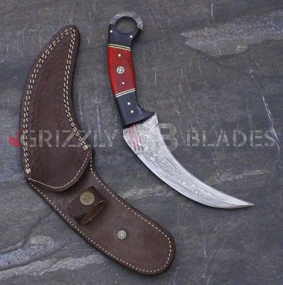 Damascus Steel Custom Handmade Knife 10" A