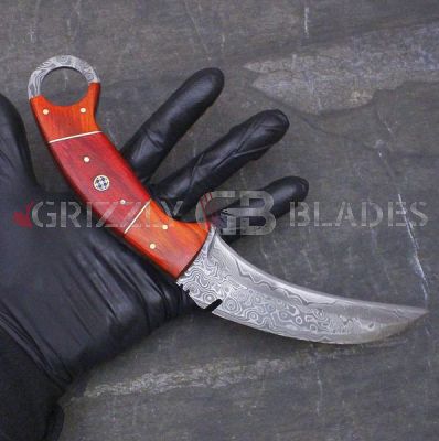 Damascus Steel Custom Handmade Knife 10"