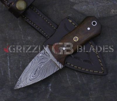 DAMASCUS STEEL CUSTOM Handmade HUNTING DAGGER KNIFE 6.5"  ONE