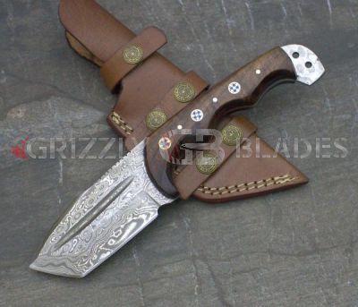  Damascus Steel Custom Handmade Hunting Skinning Knife 9.5"   SIX