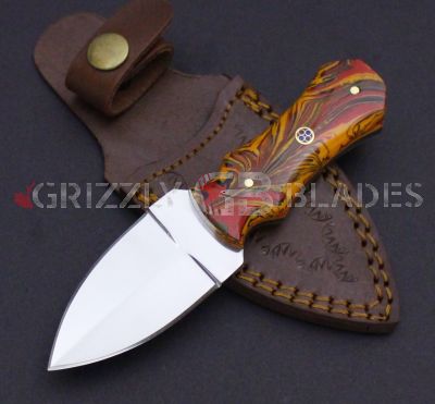 D2 Steel CUSTOM HANDMADE HUNTING DAGGER knife 6" Yellow
