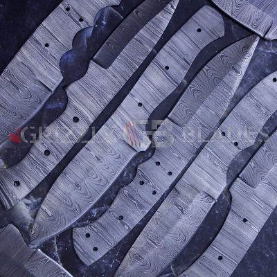 Set of Eight Handmade Hunting Skinner Knife Blank - Full Tang Knife Making Supplies 8” & 9"