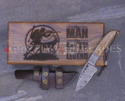 Damascus Steel Custom Handmade Hunting Skinning Knife 8.5" - The MAN - The MYTH - The LEGEND