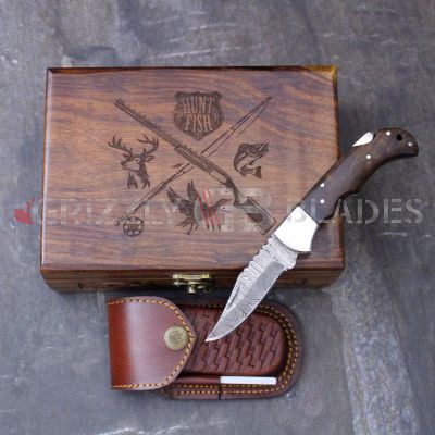 DAMASCUS STEEL CUSTOM HANDMADE FOLDING/POCKET Knife 6.5"
