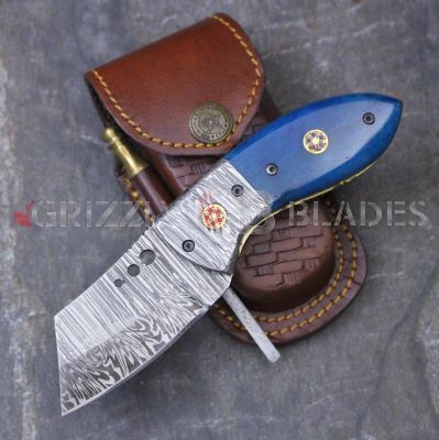 DAMASCUS STEEL CUSTOM HANDMADE FOLDING/POCKET Knife 6"