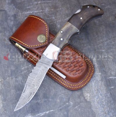 DAMASCUS STEEL CUSTOM HANDMADE FOLDING/POCKET Knife 8.5"
