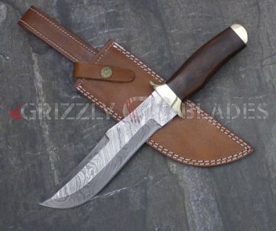 DAMASCUS Steel Custom handmade hunting Bowie Knife 13.5" C