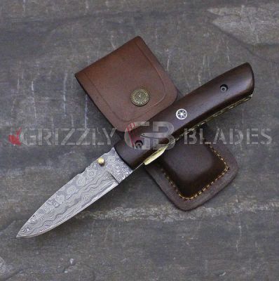DAMASCUS STEEL CUSTOM HANDMADE FOLDING/POCKET KNIFE 8.75" B