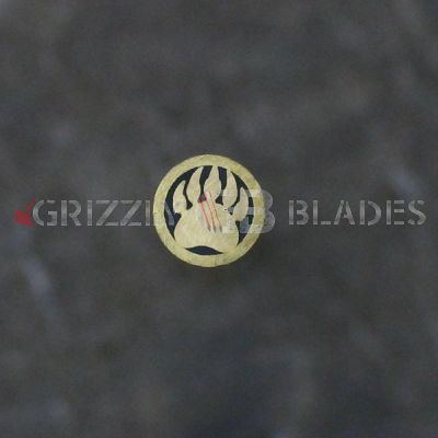 MP1 BEAR PAW BRASS MOSAIC PIN 4.25"