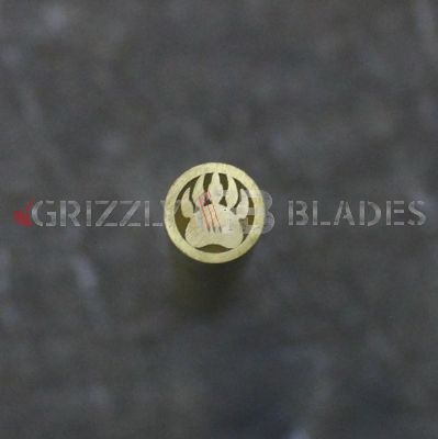 MP2 BEAR PAW BRASS MOSAIC PIN 4.25"