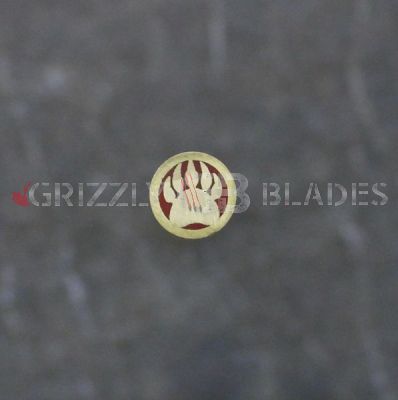 MP4 BEAR PAW BRASS MOSAIC PIN 4.25" 