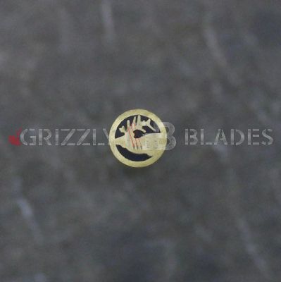 MP8 ELK BRASS MOSAIC PIN 4.25"