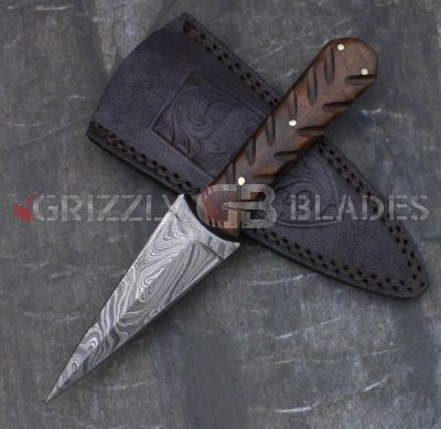 Damascus Steel Custom handmade hunting Skinning DAGGER Knife 9" TWO