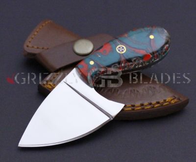 D2 Steel Custom Handmade Hunting Skinning Knife 5" GREEN