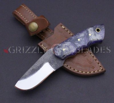 D2 Steel CUSTOM HANDMADE Cowboy  knife 7" - Purple
