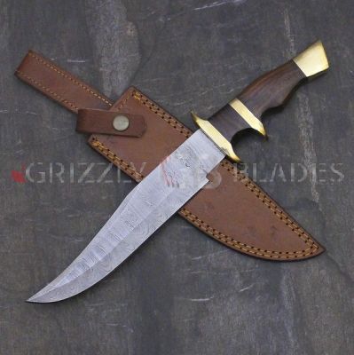 DAMASCUS Steel Custom handmade hunting BOWIE Knife 13.5" A